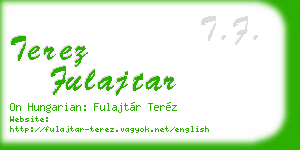 terez fulajtar business card